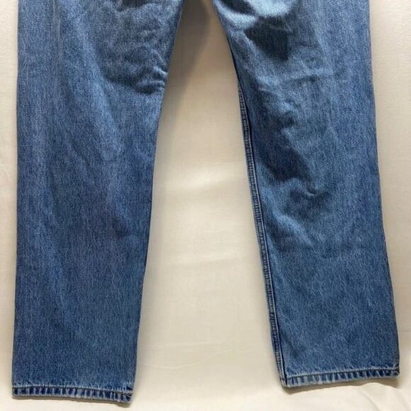 Levi's 505 Men's Blue Jeans Medium Wash Regular Fit 36x32 Straight Leg Stretch - Picture 5 of 11